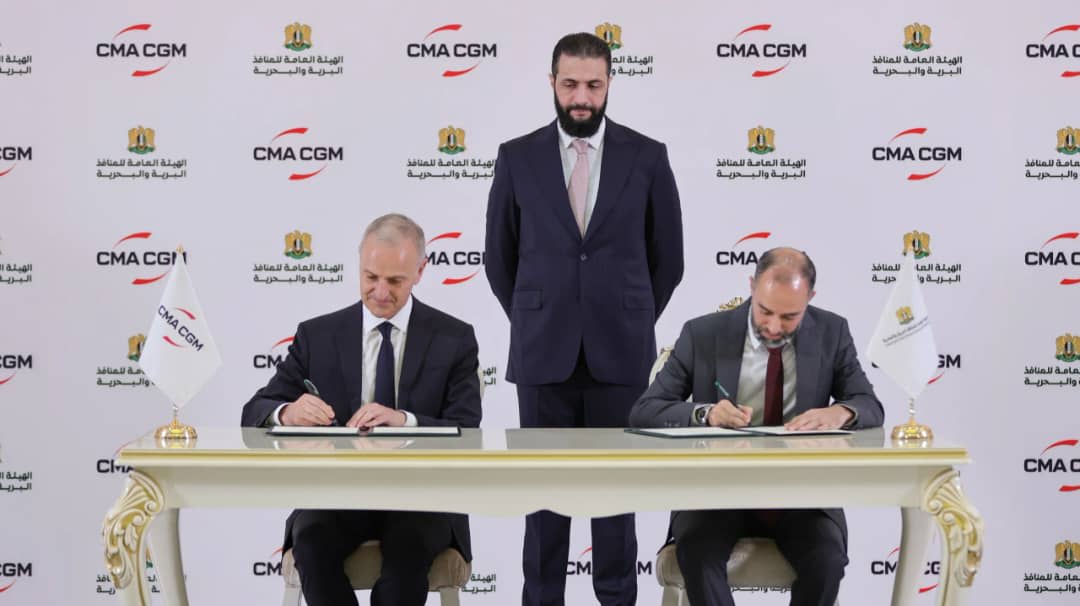 La Syrie et la société française "CMA CGM" ont signé un accord stratégique pour exploiter le port de Lattaquié.