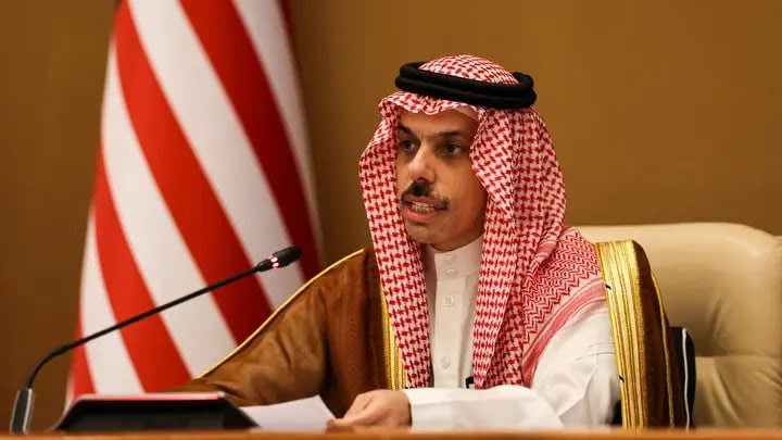 Saudi Foreign Minister: Welcomes Trump's decision from Riyadh to lift sanctions on Syria.