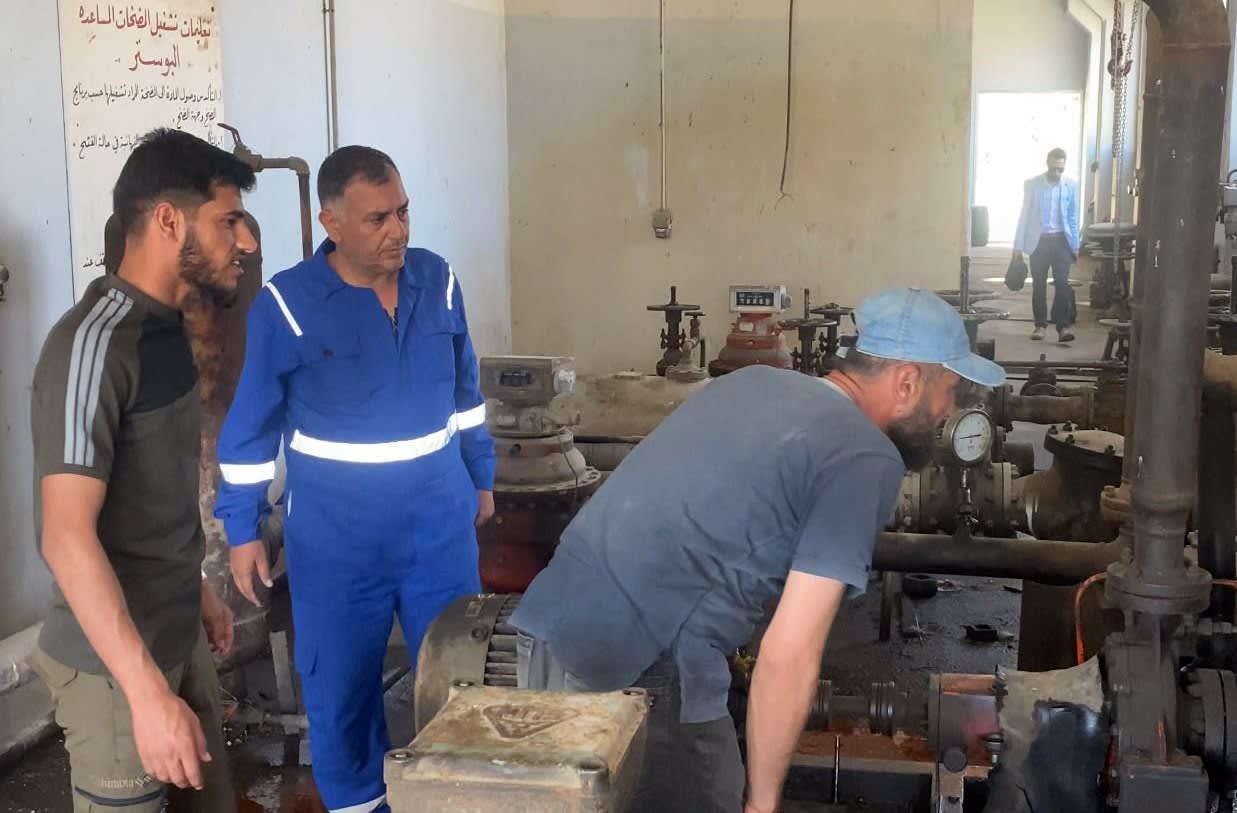 After decades of suspension...resuming the pumping of oil derivatives through Banias pumps.