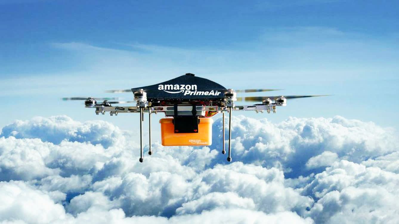 Neuer Amazon-Service: Lieferung von Bestellungen per Drohne innerhalb von 60 Minuten.