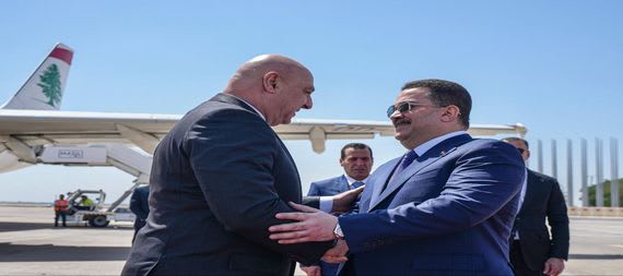 Bağdat ziyareti sırasında, Aoun, Irak'ın Lübnan'a savaş sırasında verdiği destek ve canlı petrol gönderiminden dolayı teşekkür ediyor.