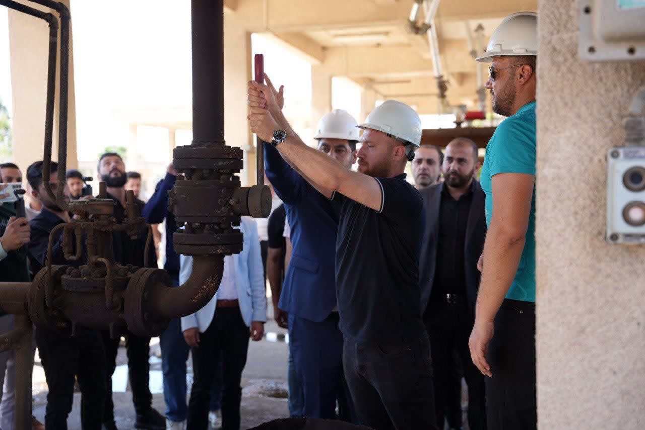افتتاح خط الضخ الجديد من بانياس باتجاه مستودعات اللاذقية بعد إعادة تأهيله ووضعه في الخدمة