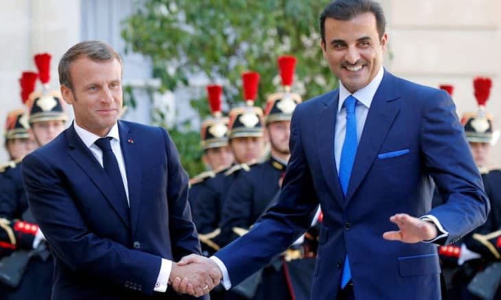 Through a phone call, the Emir of Qatar and the President of France discuss bilateral cooperation and the situation in Gaza.