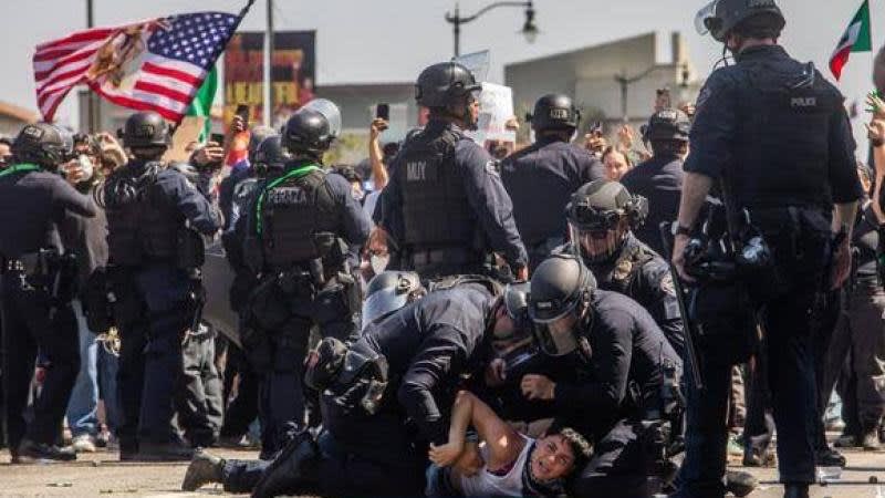Escalating danger... Trump sends Marines and National Guard to control the protests.