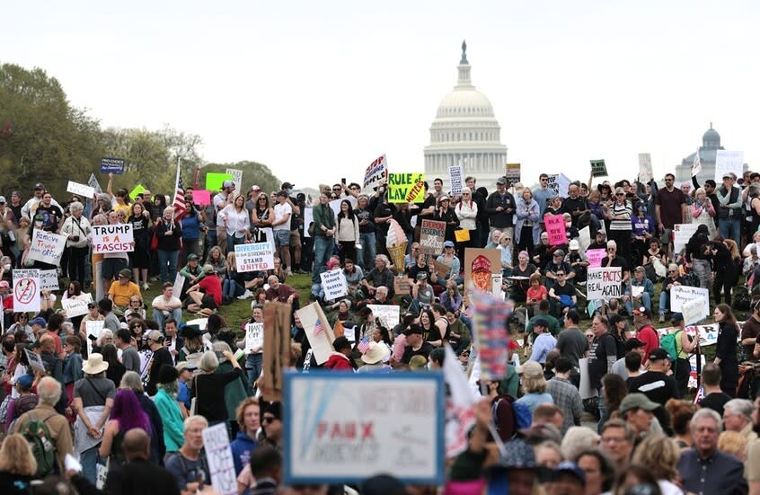 Trump celebrates his birthday amidst angry protests in America.