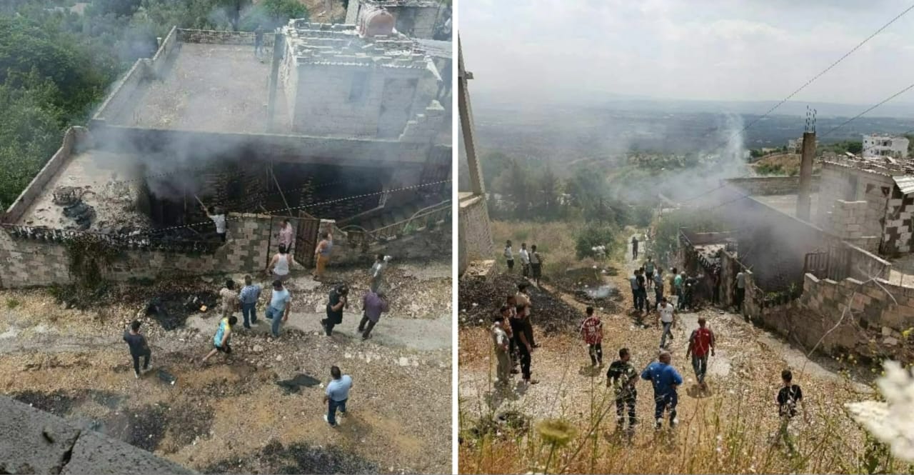 פיצוץ כוחות אוויר ממוקדים בטרטוס מפגיע באישה ושורף בית