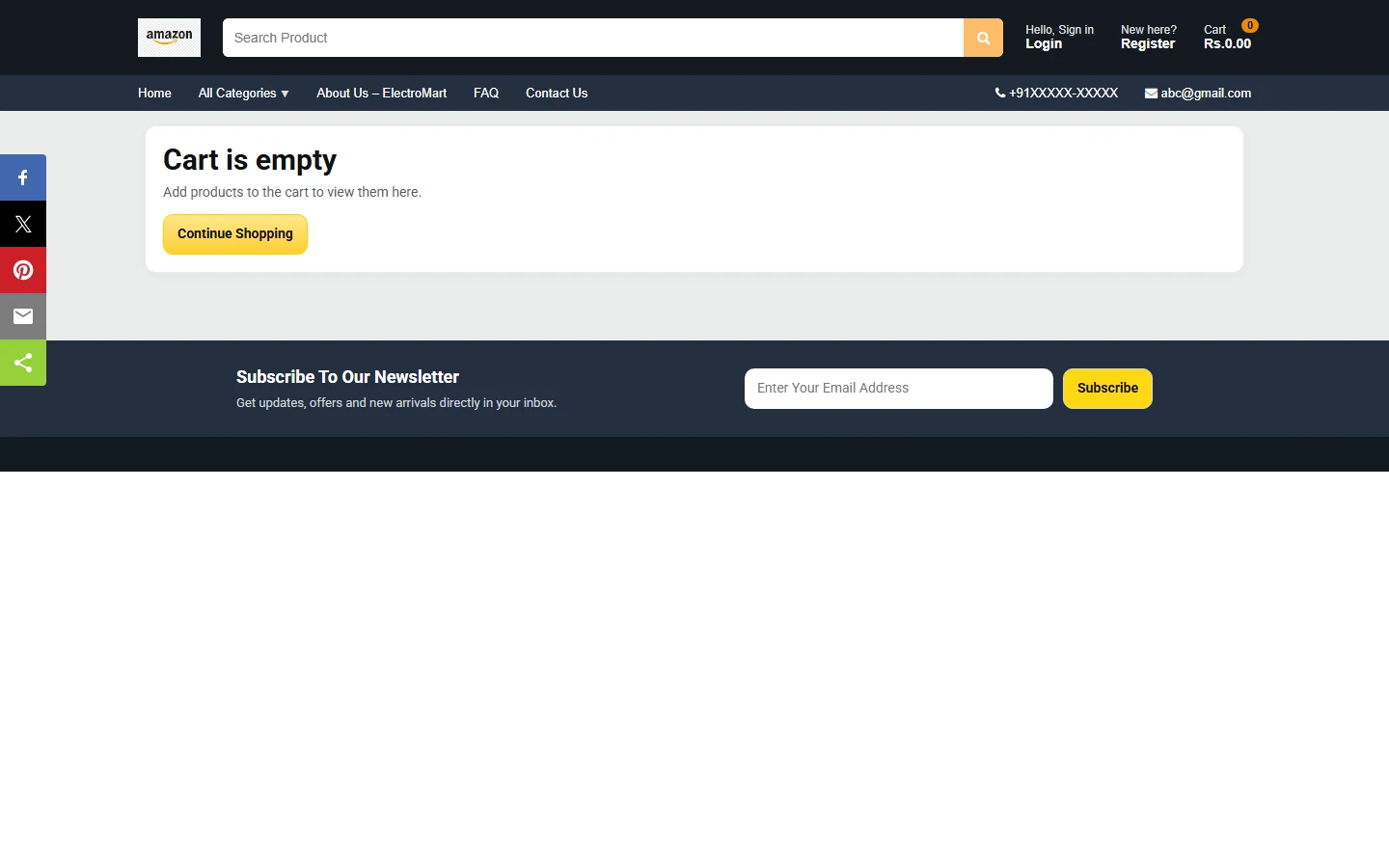 Online Shopping Portal Final Year Project with Source Code live demo preview