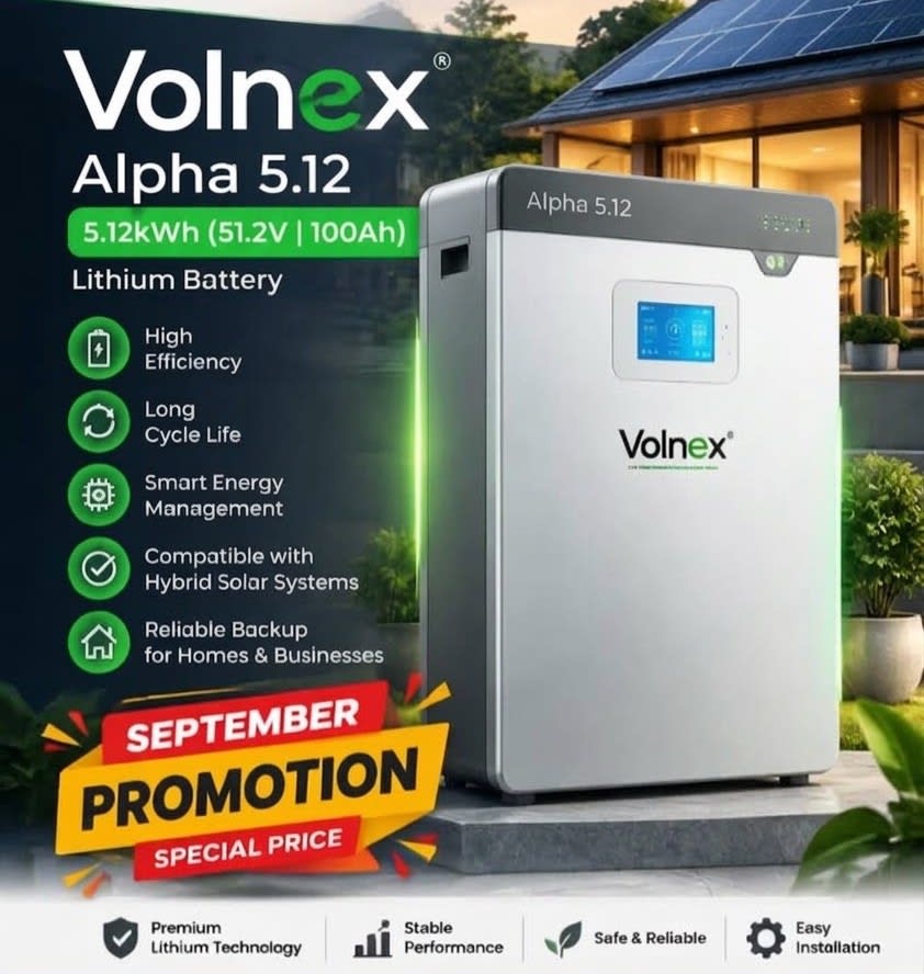 Volnex Lithium Battery 51v 100Ah 5.12Kwh