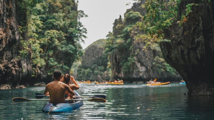 Kayak Through Turquoise Waters