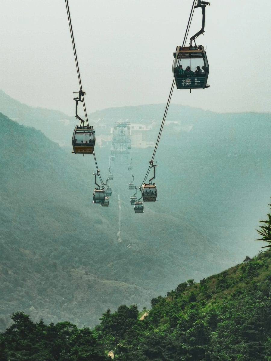 Ride the scenic cableway at Tianmen Mountain and admire its dramatic mountain landscapes.