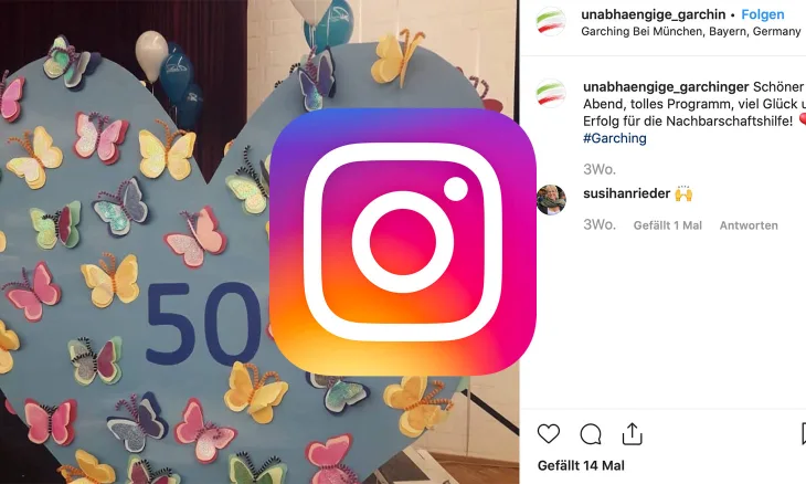 Wir sind jetzt bei Instagram