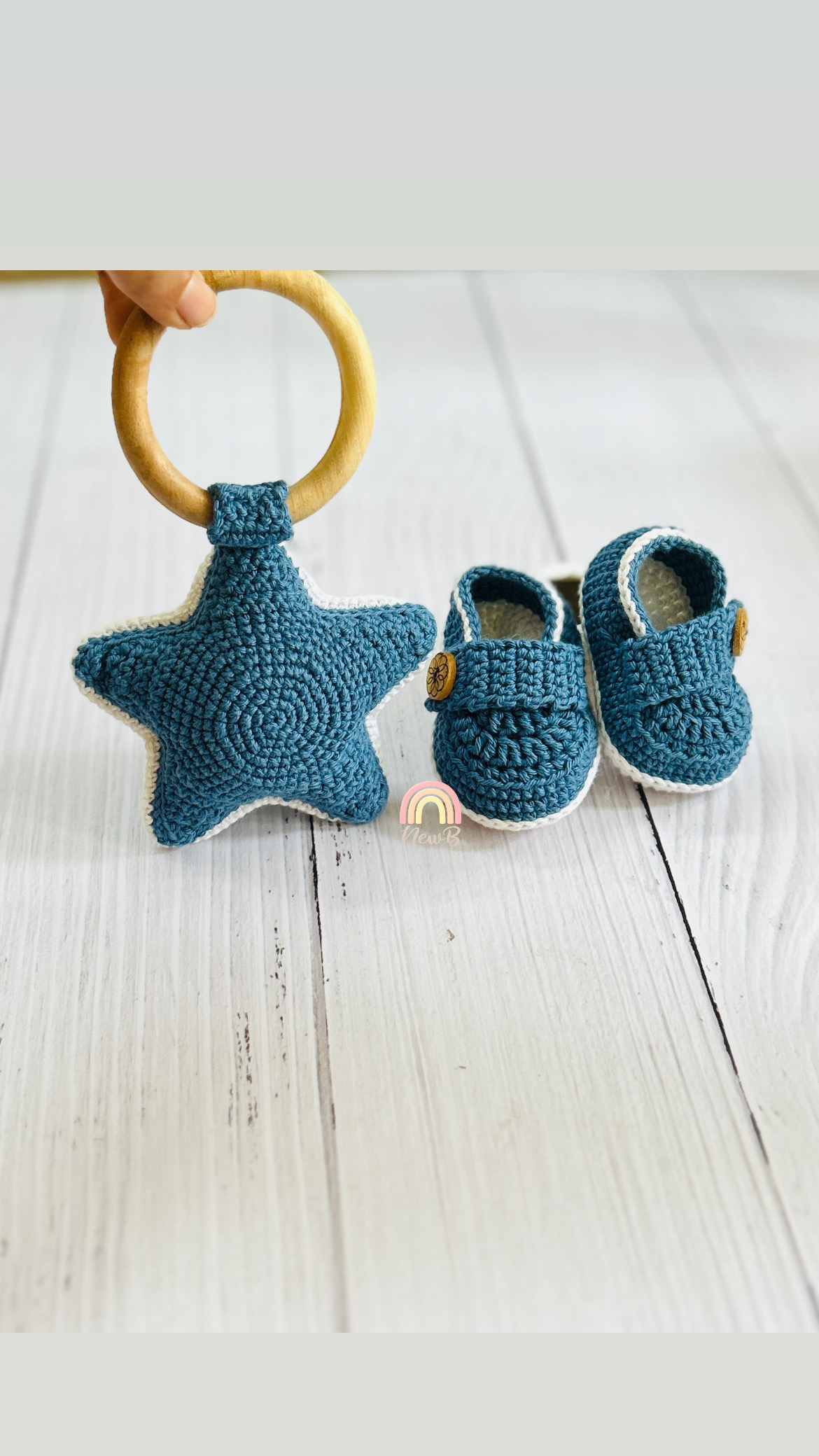 Star Rattle & Booties Set (D04)