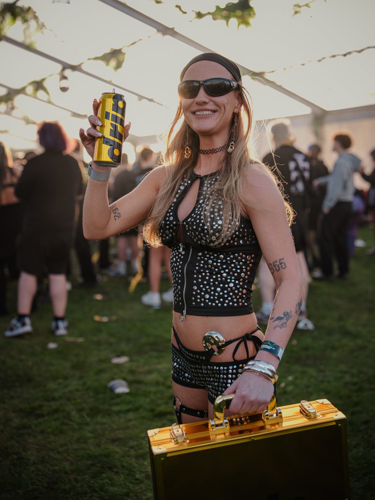 Close-up of a DRIP water can at Terminal V festival, Edinburgh