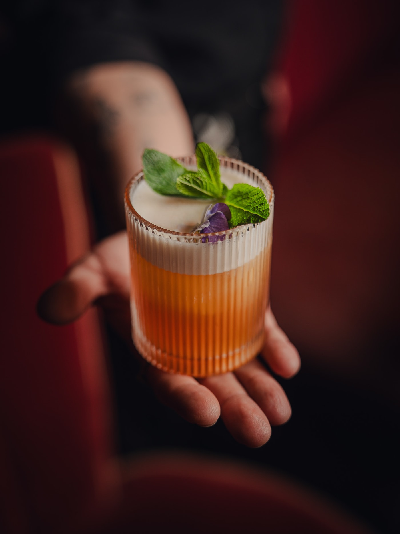 Amber sour served in hand at Jackson The Tailor