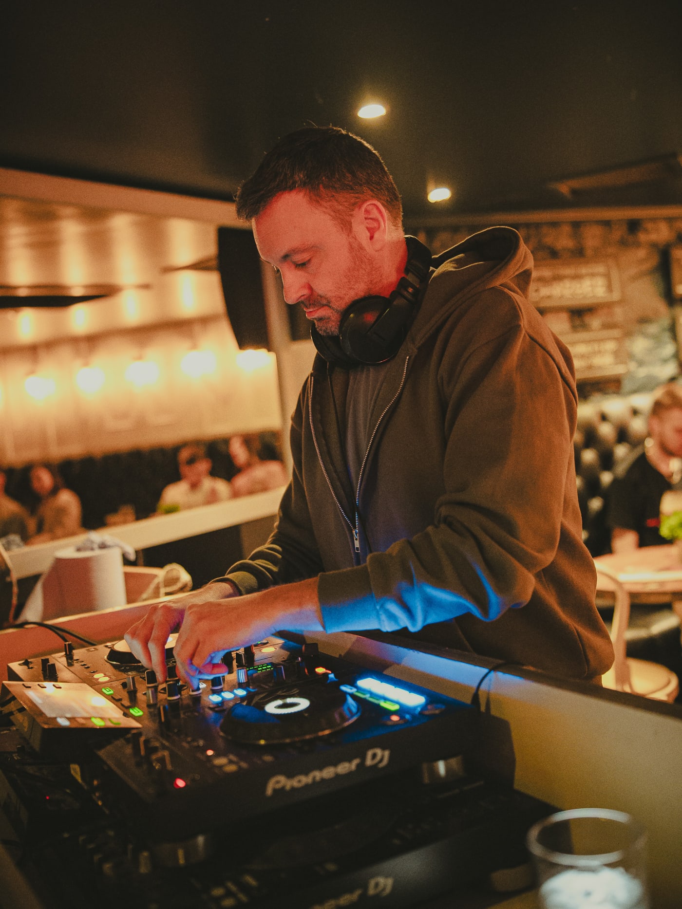 DJ on the decks at Newsroom, with DJs every weekend