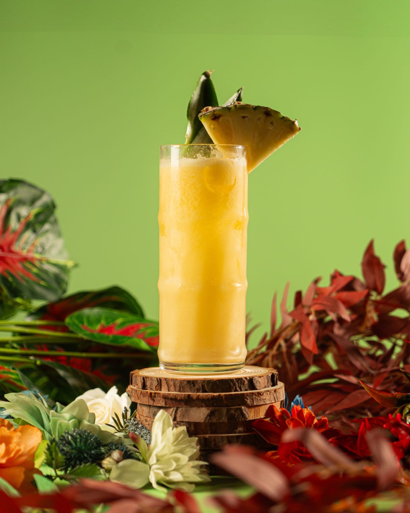 Pineapple-garnished rum punch at Rose Street Garden, Edinburgh