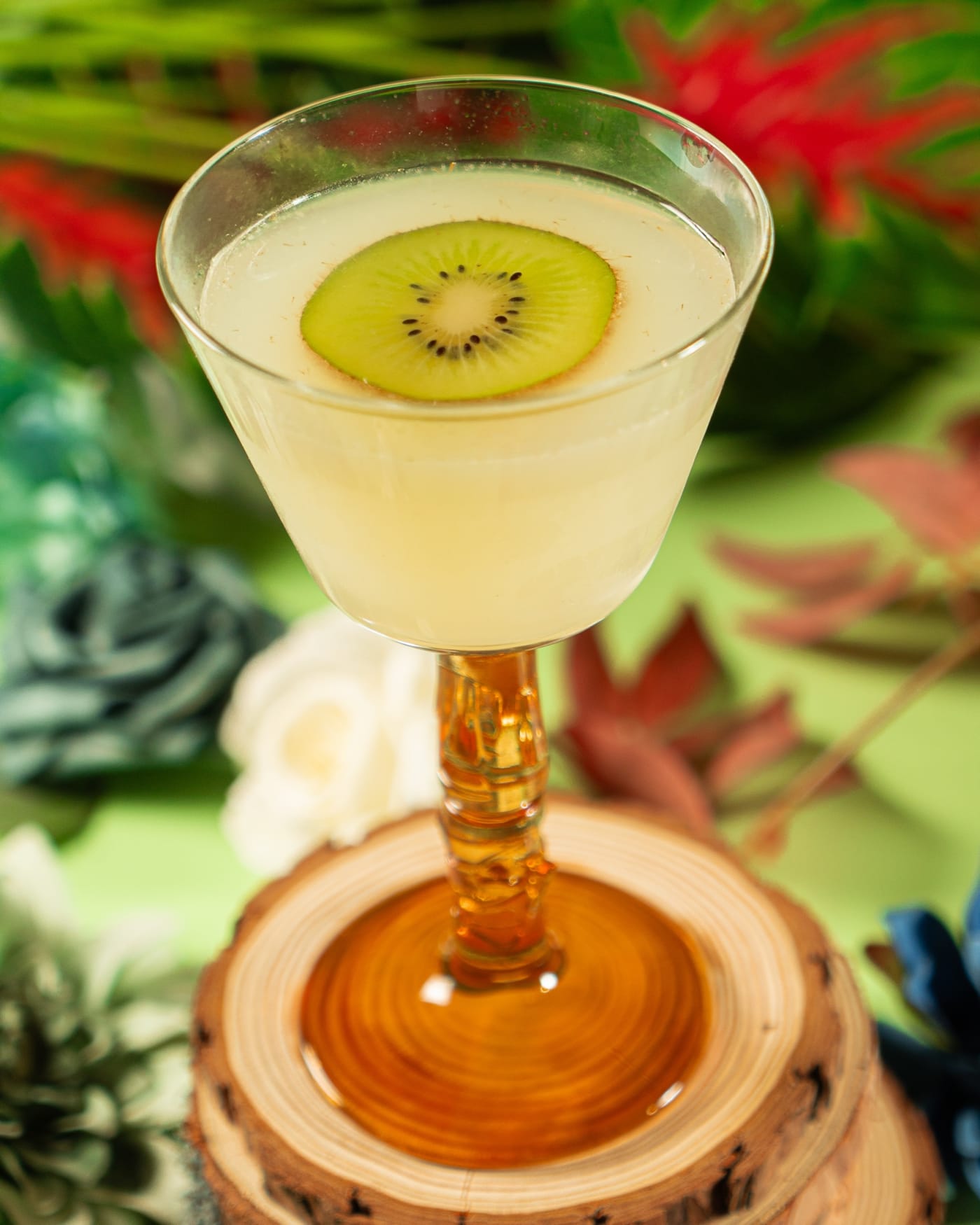 Kiwi-garnished daiquiri at Rose Street Garden, Edinburgh