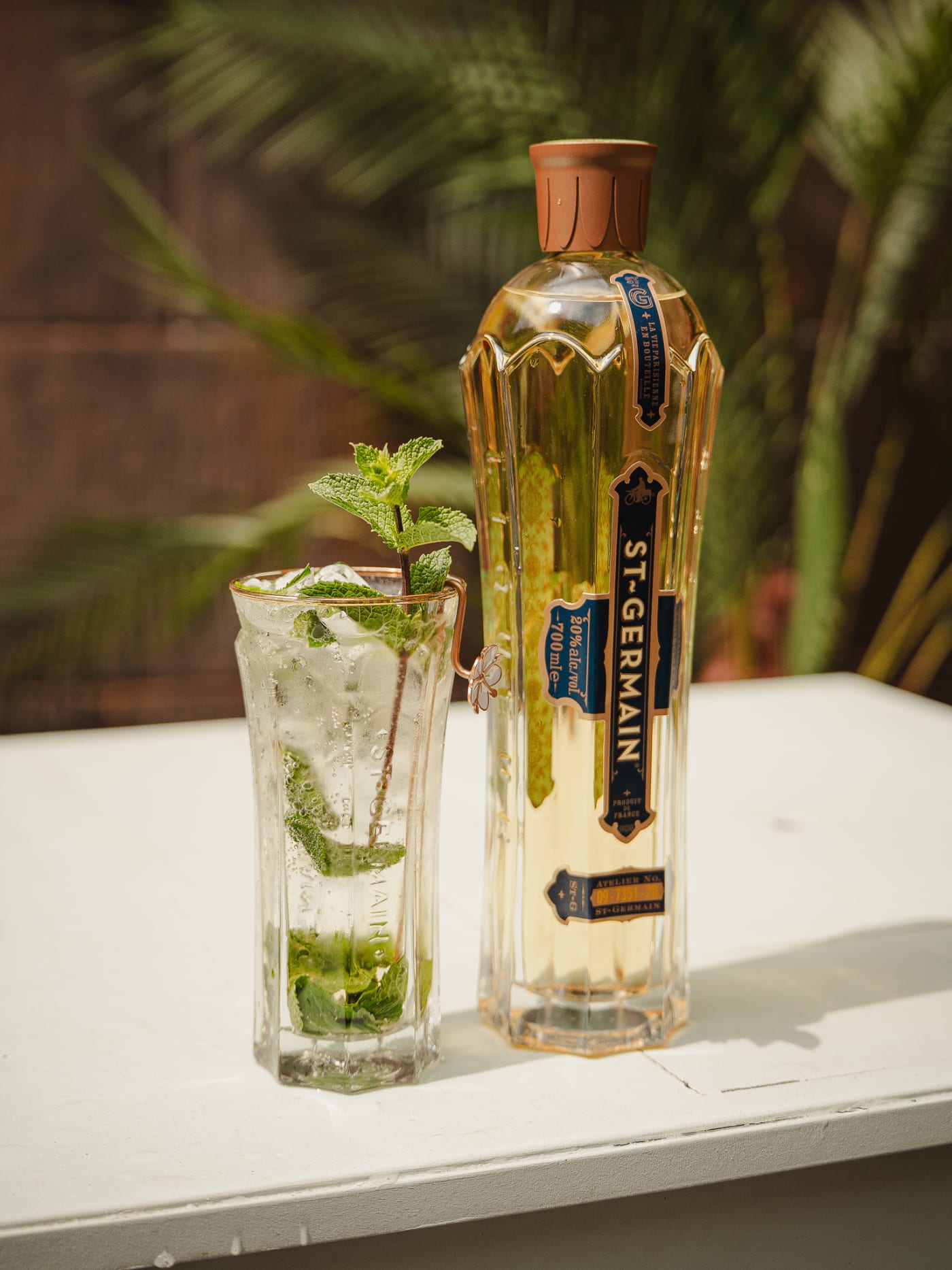 St-Germain elderflower liqueur with a hugo spritz at Rose Street Garden, Edinburgh