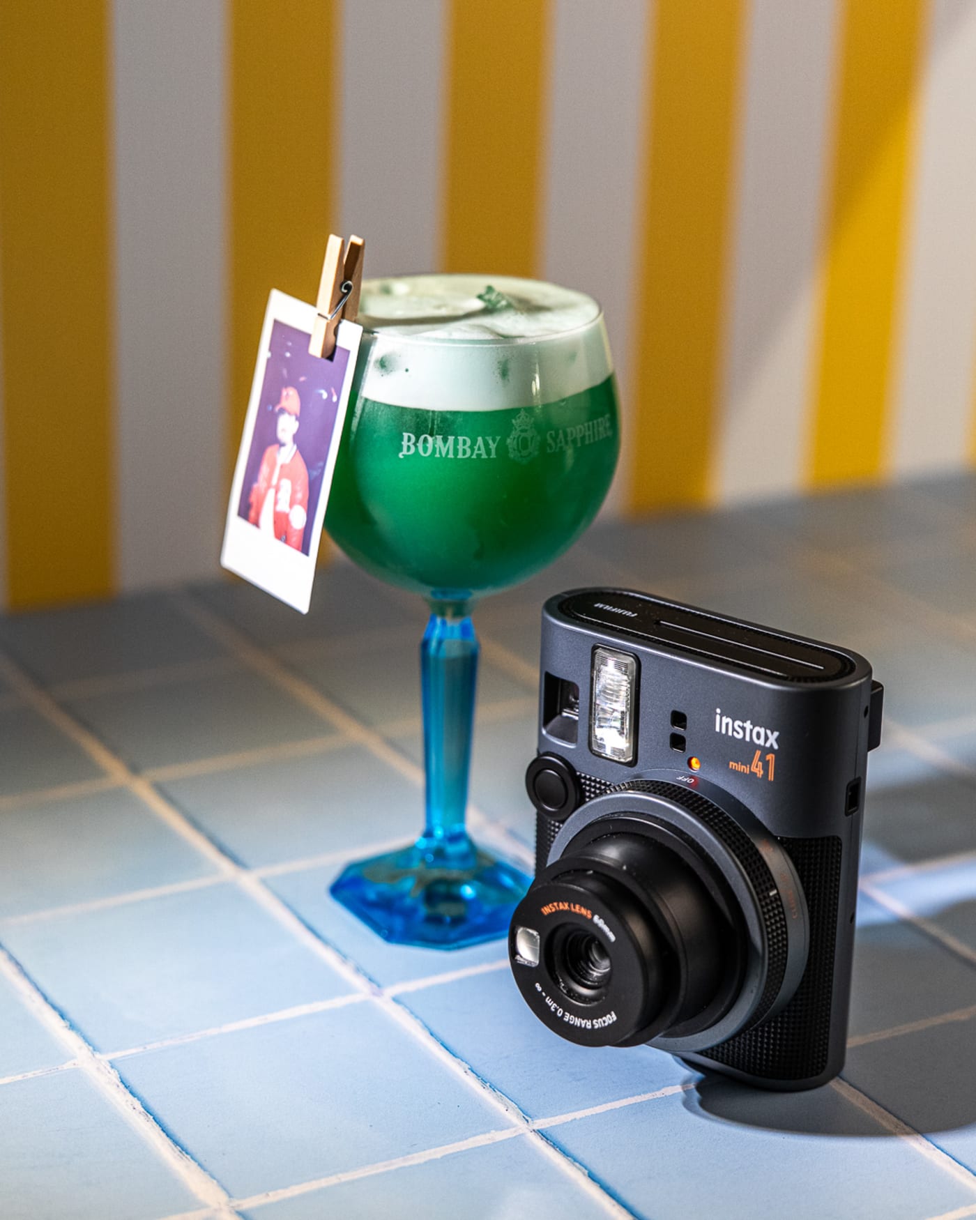 Making Memories cocktail with instant camera at Rose Street Garden, Edinburgh