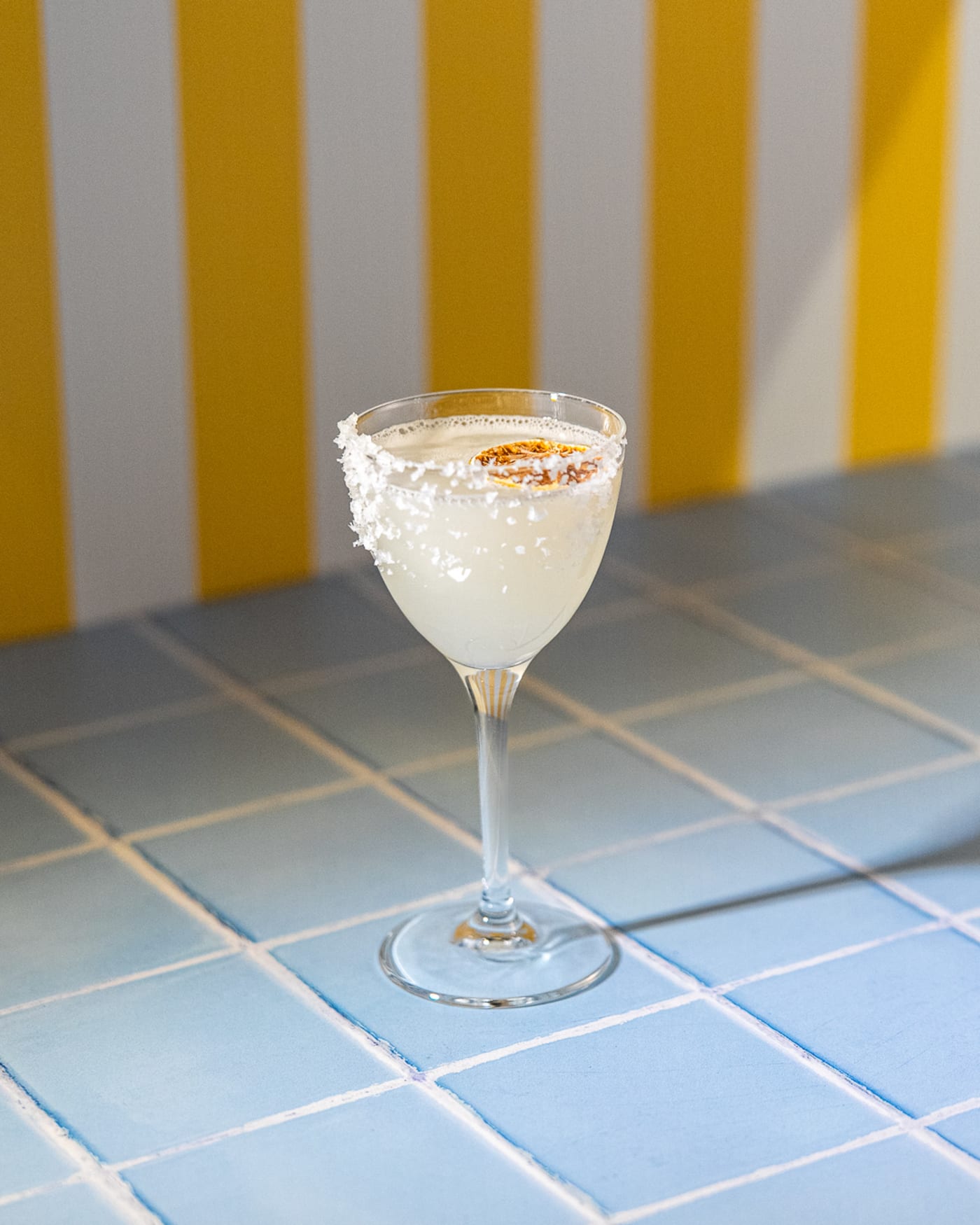 Margarita with a salted rim at Rose Street Garden, Edinburgh