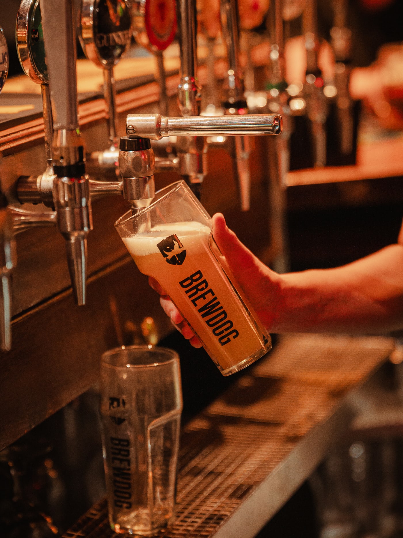 Pouring a pint of craft beer at The Bailie Bar