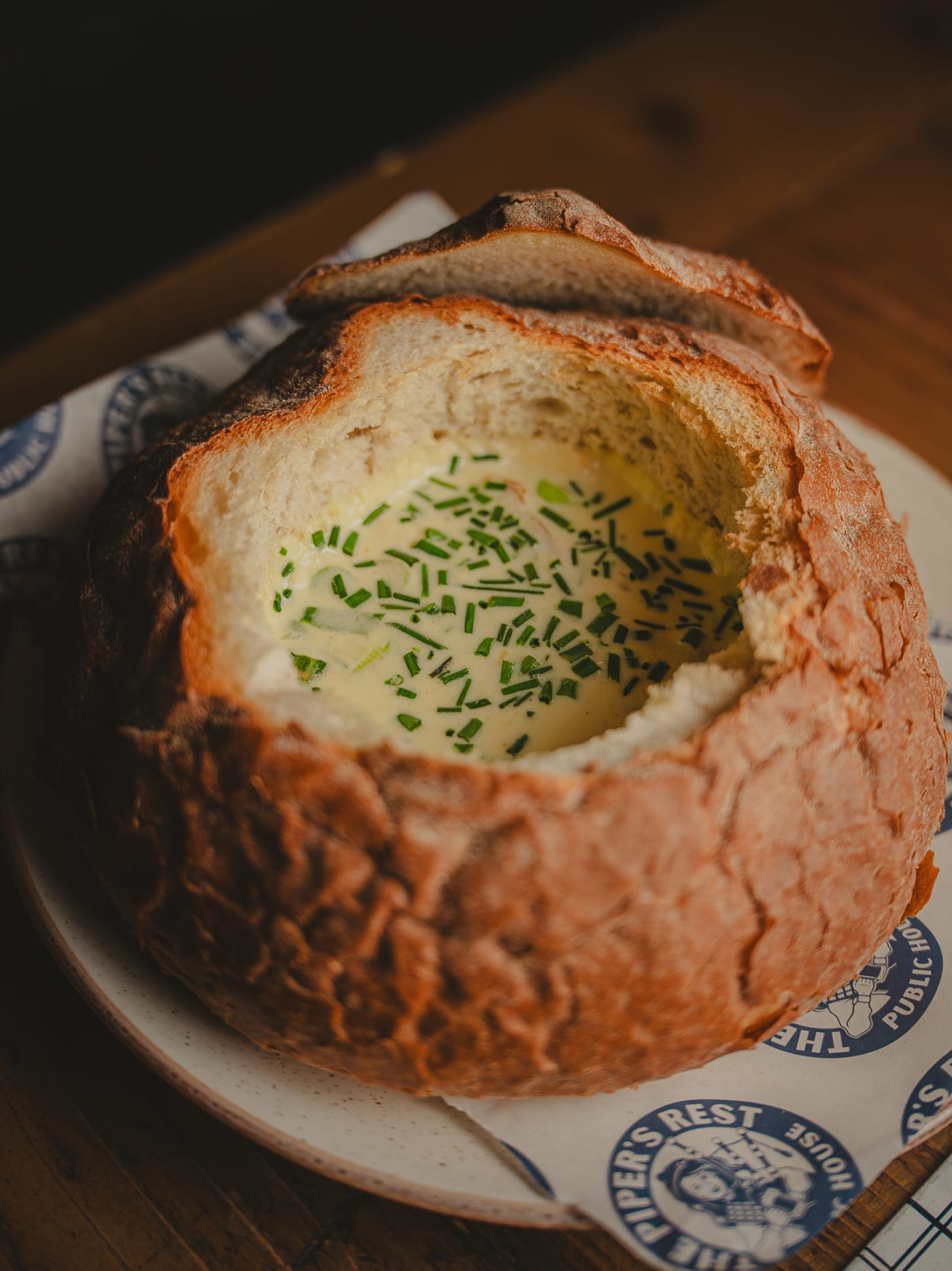 Yorkshire pudding filled with mash at The Piper's Rest