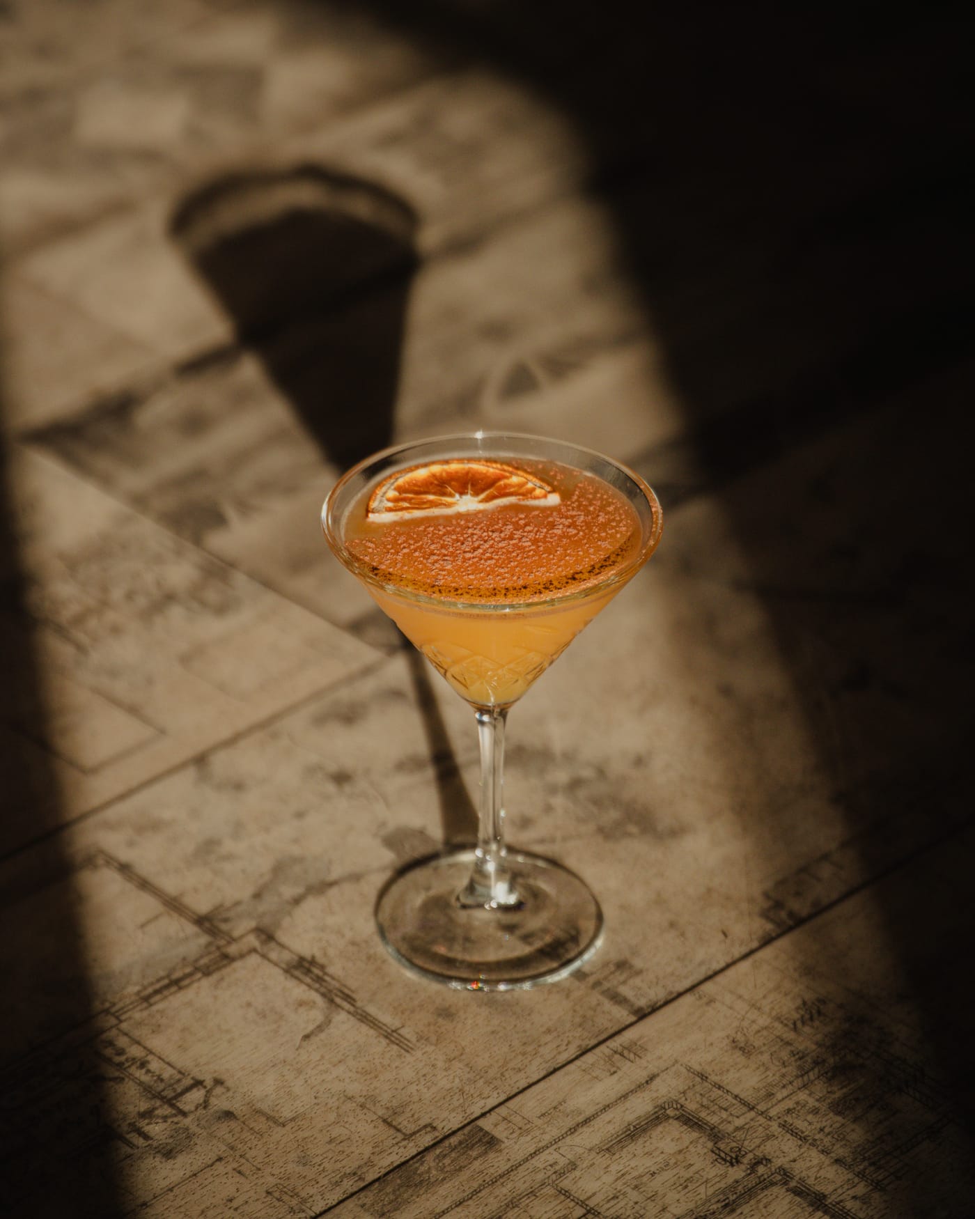 Disaronno espresso martini styled from above at The Ship Inn