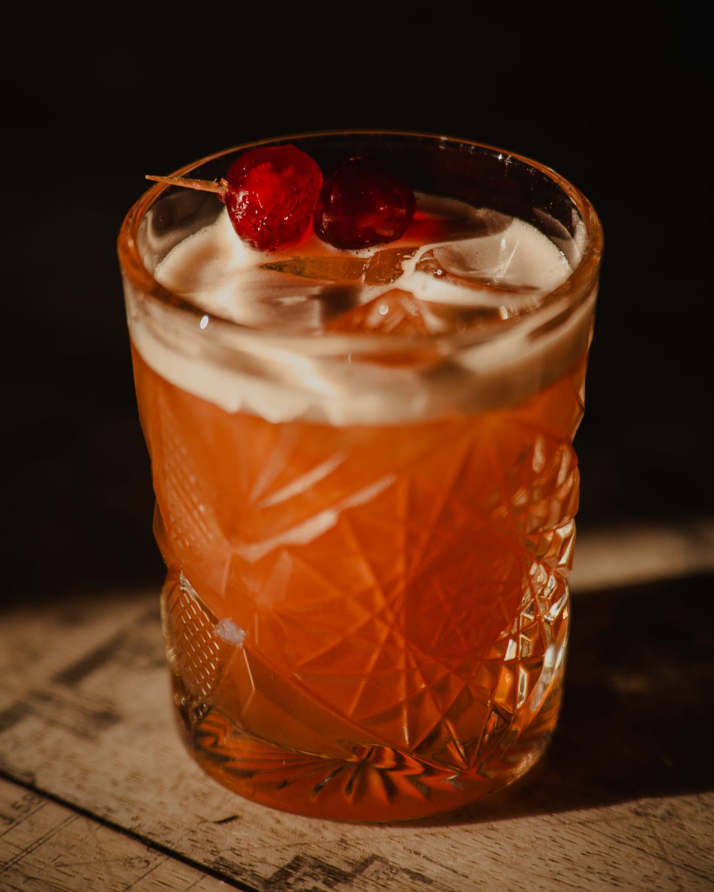 Disaronno bottle with an old fashioned at The Ship Inn