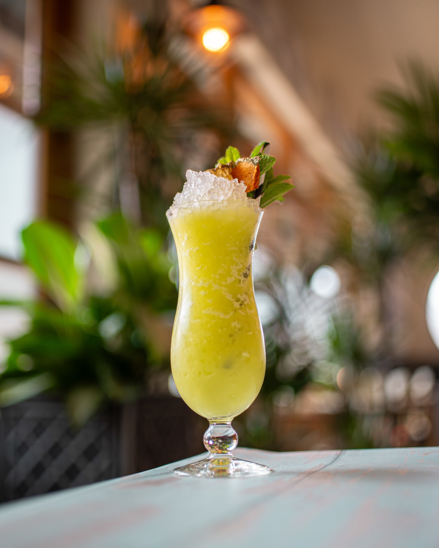 Tropical cocktail with crushed ice at The Ship Inn