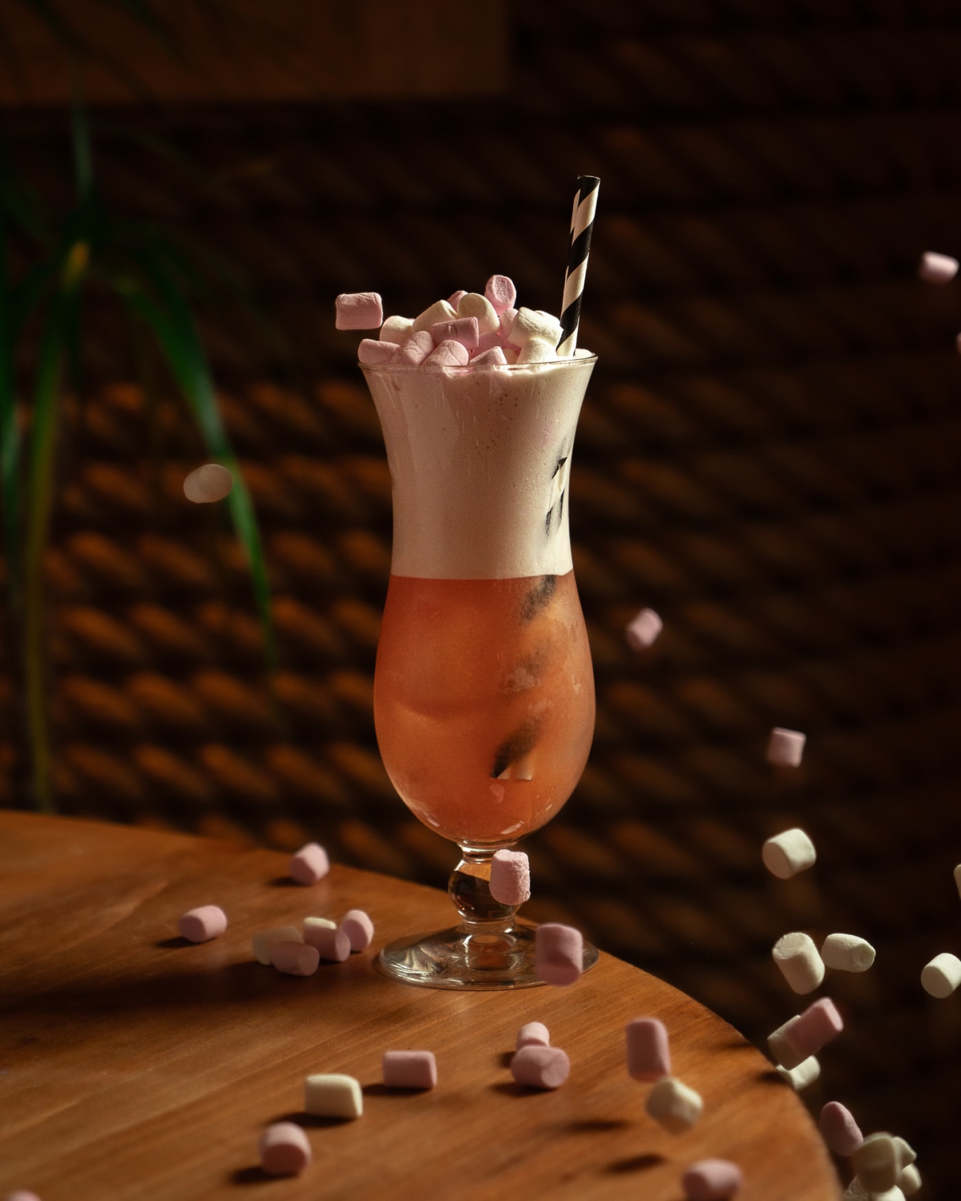 Cocktail with marshmallows at The Ship Inn, Musselburgh