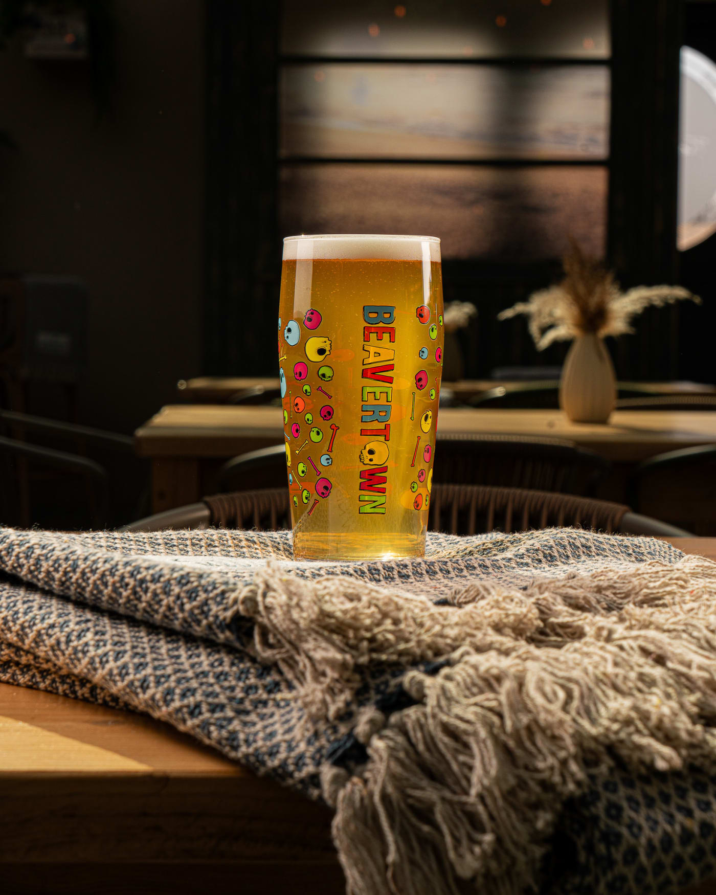 Pint of craft beer on the table at The Ship Inn