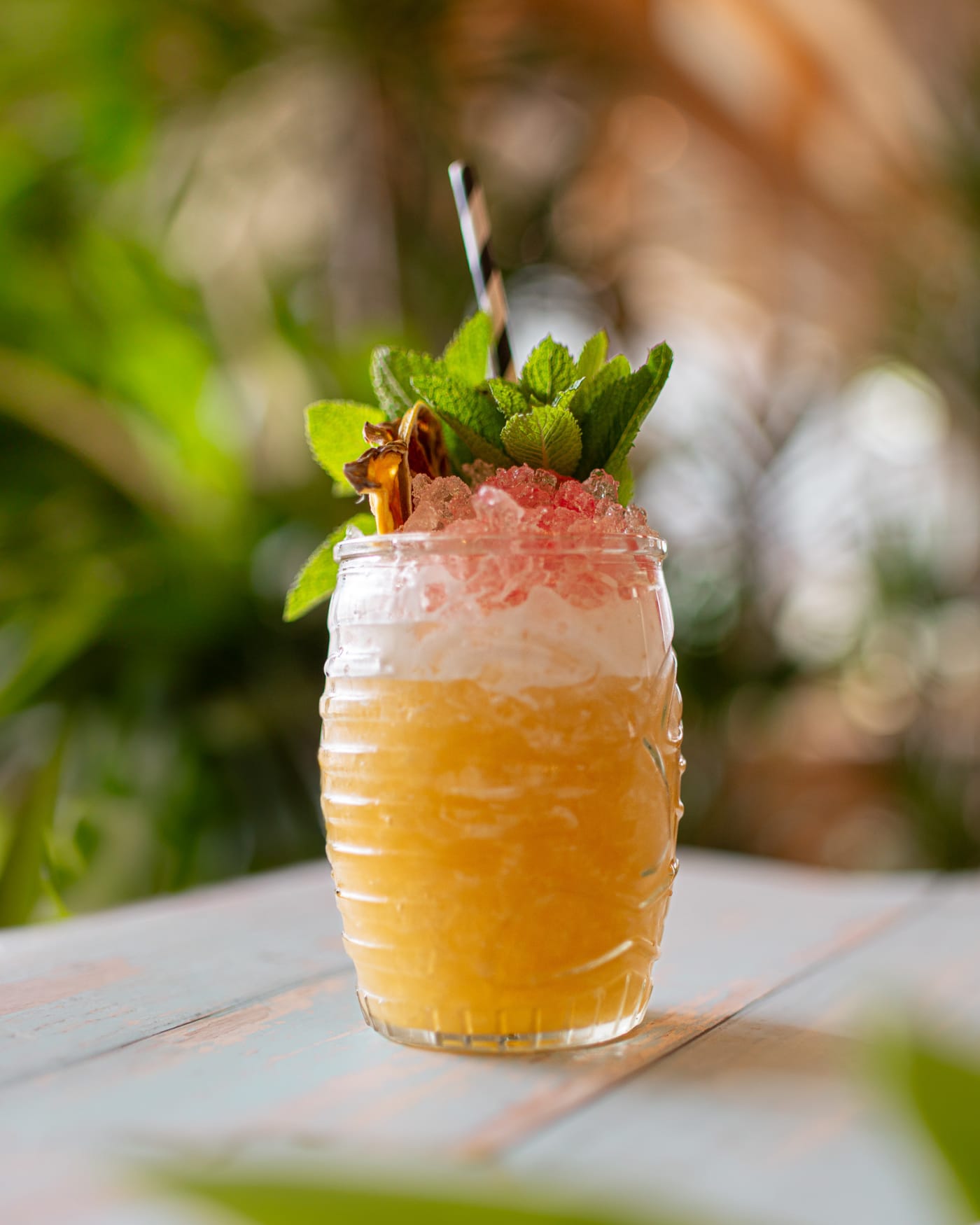 Crushed ice cocktail with fresh mint at The Ship Inn