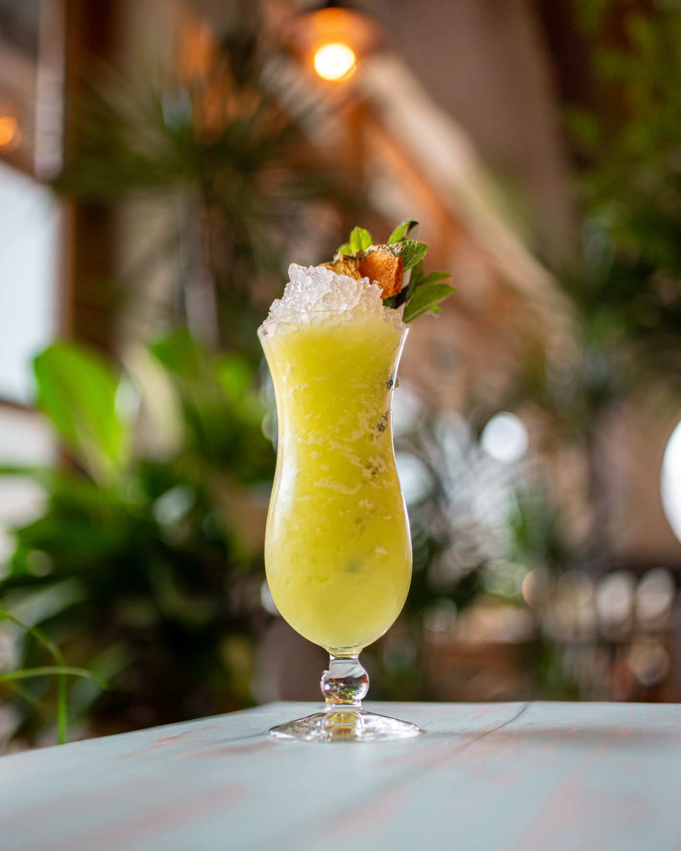Tropical cocktail with crushed ice at The Ship Inn