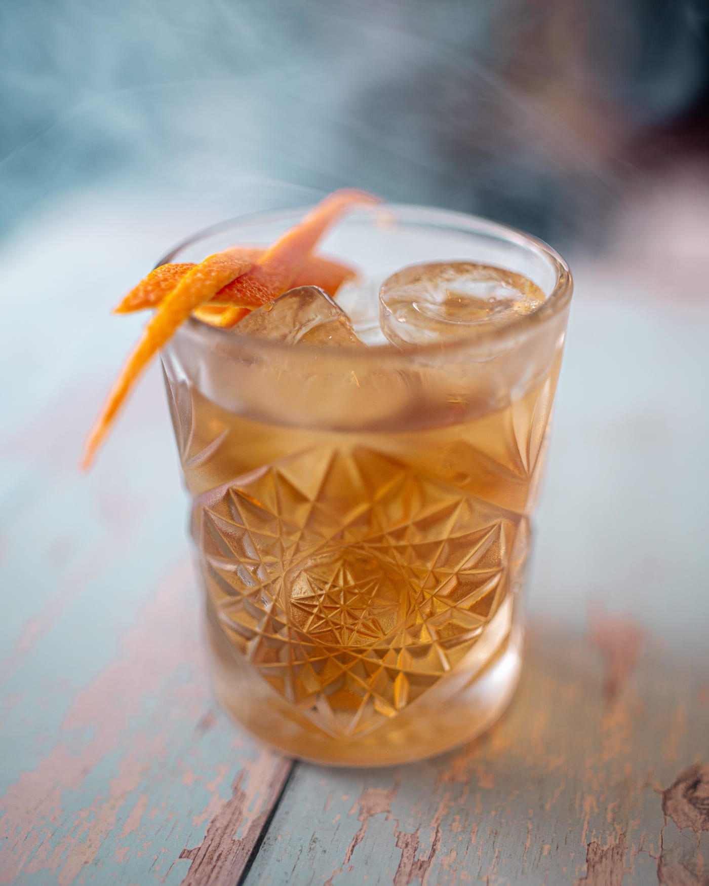 Whisky cocktail in a cut crystal glass at The Ship Inn
