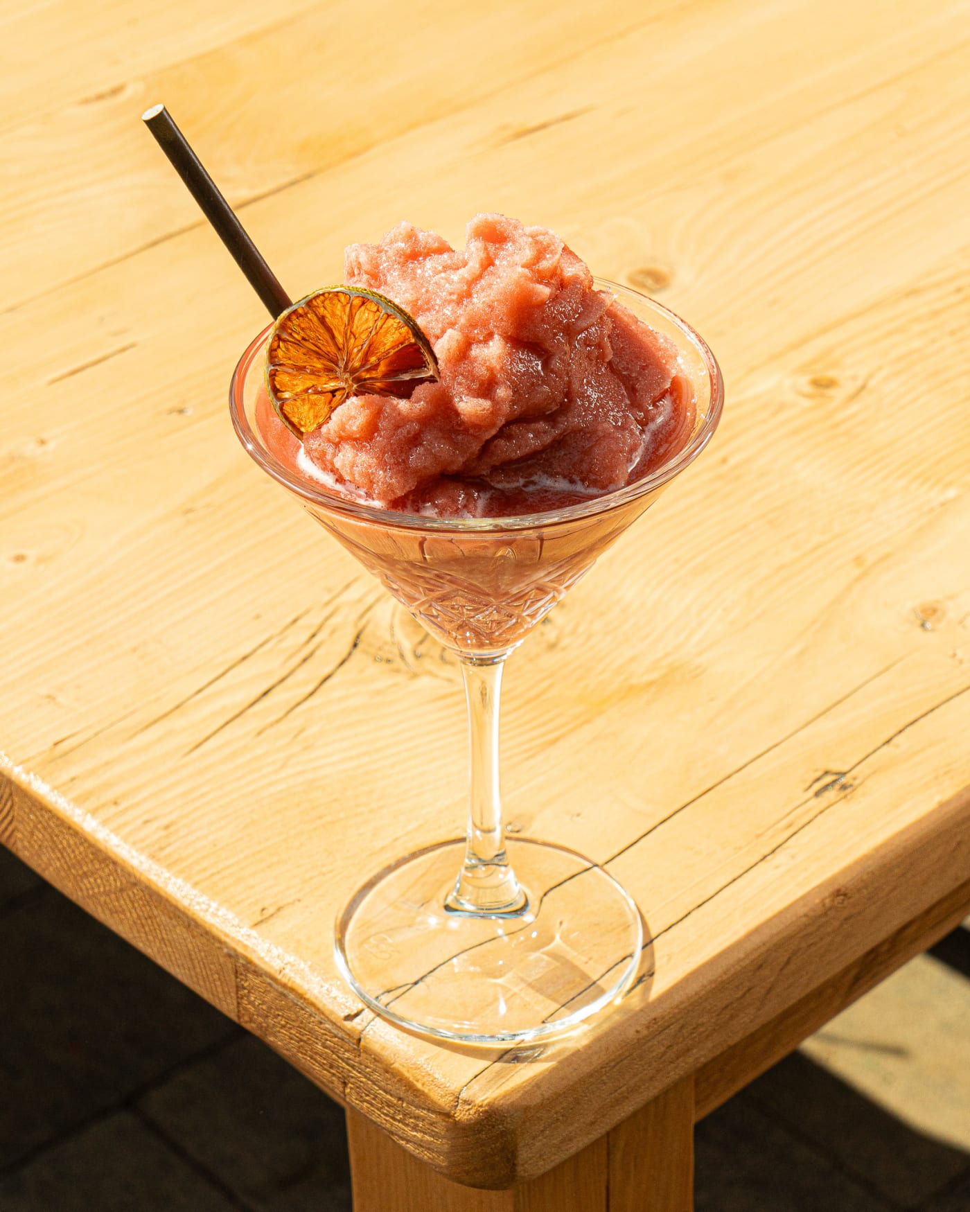 Frozen cocktail on the table at The Ship Inn