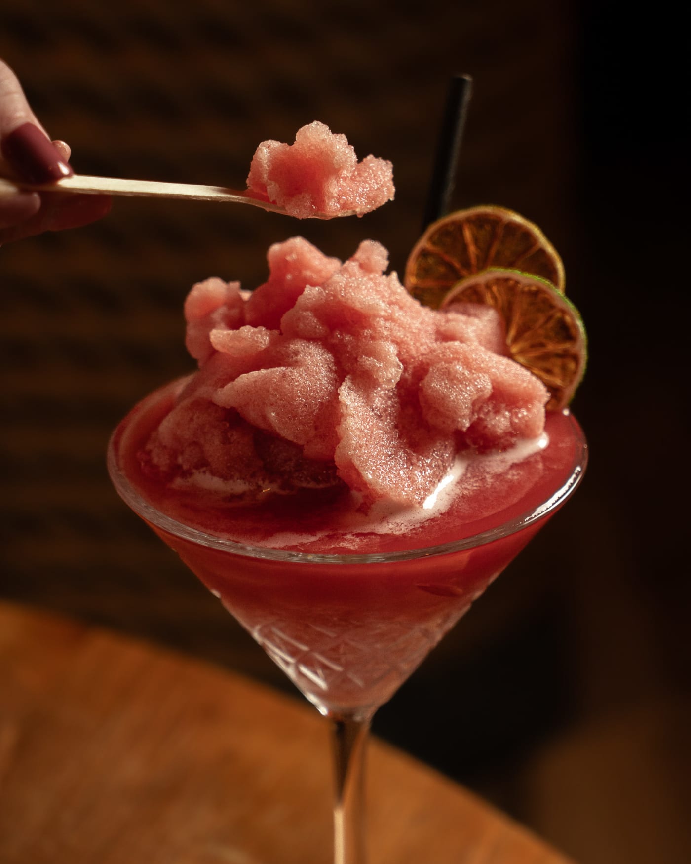 Frozen watermelon cocktail at The Ship Inn