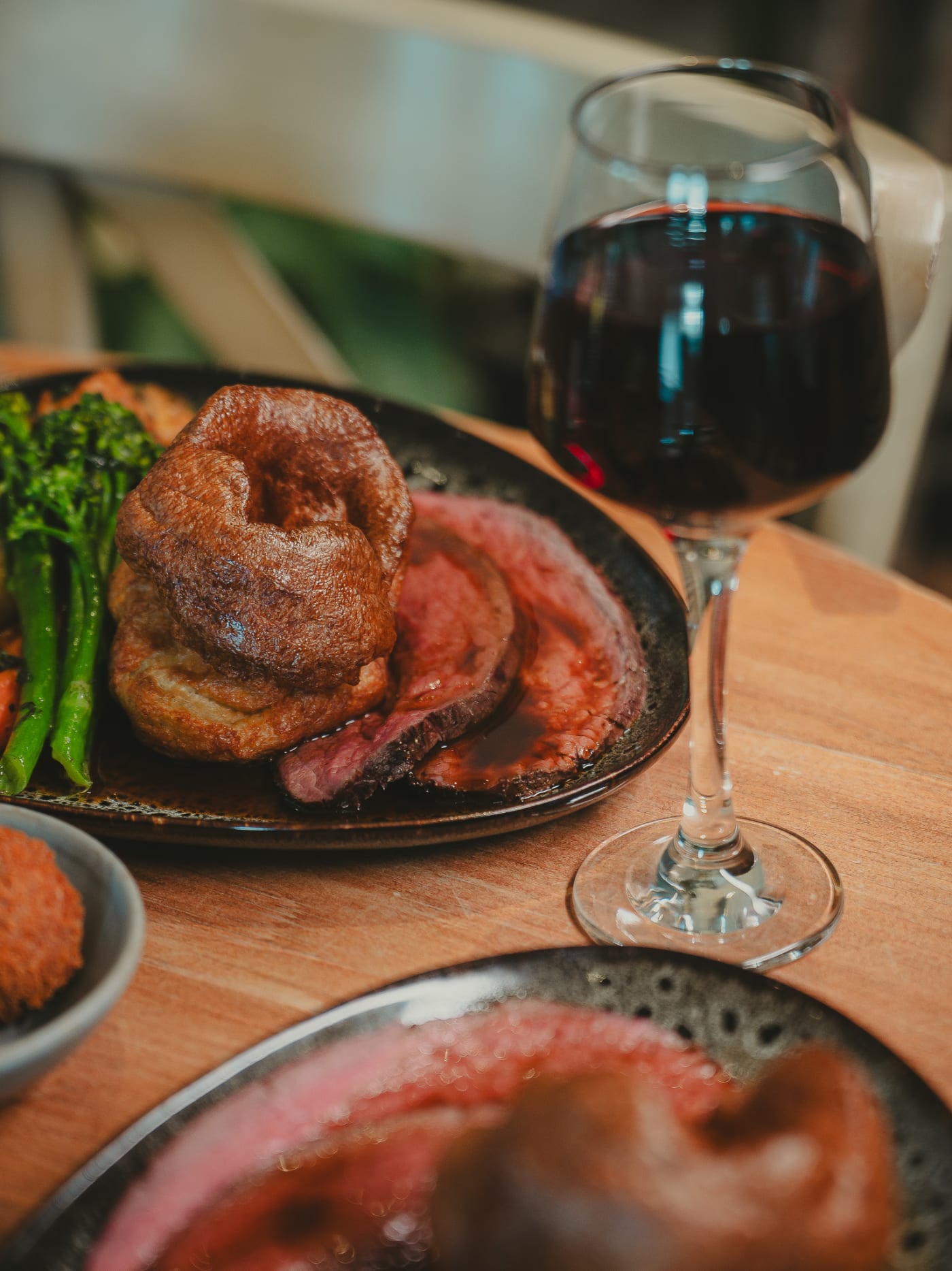 Roast dinner plated at The Ship Inn