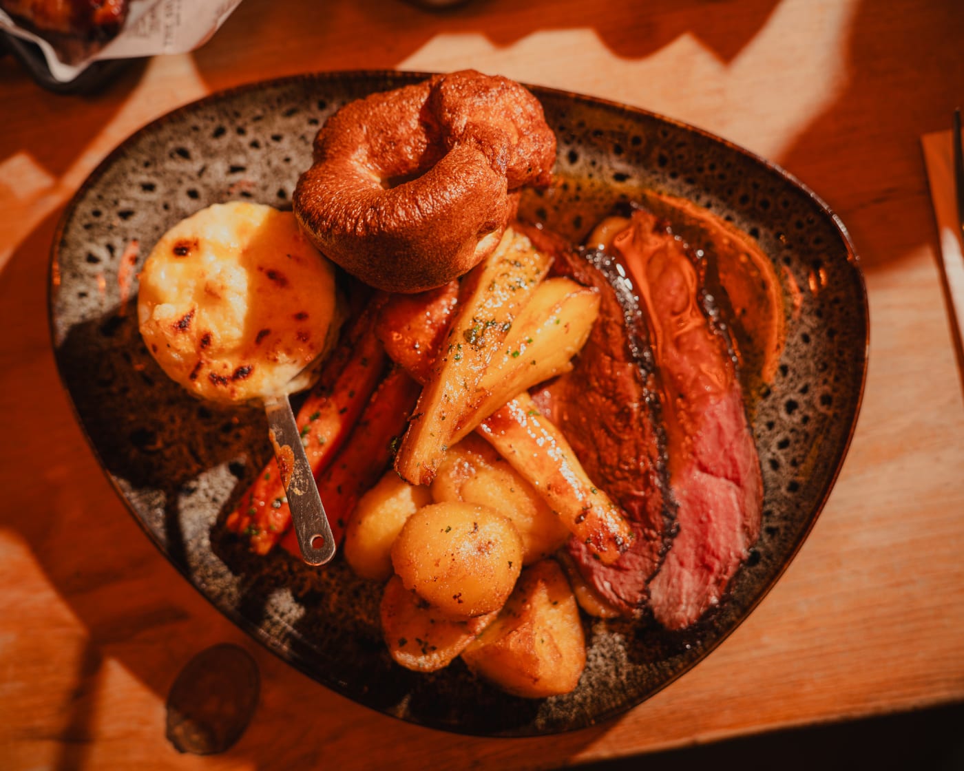 Christmas dinner plated with all the trimmings at The Ship Inn