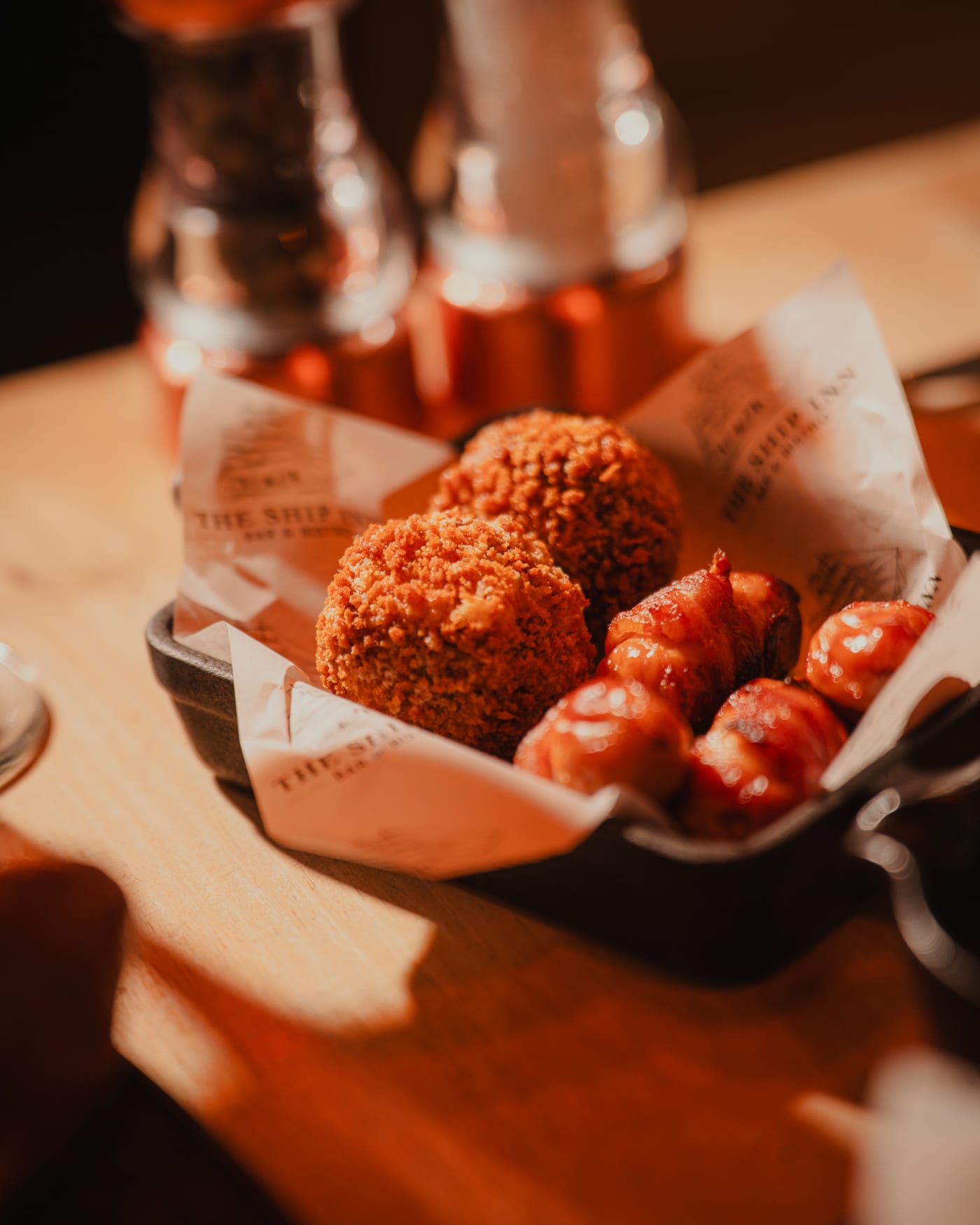 Christmas croquettes and sausage rolls at The Ship Inn, Musselburgh