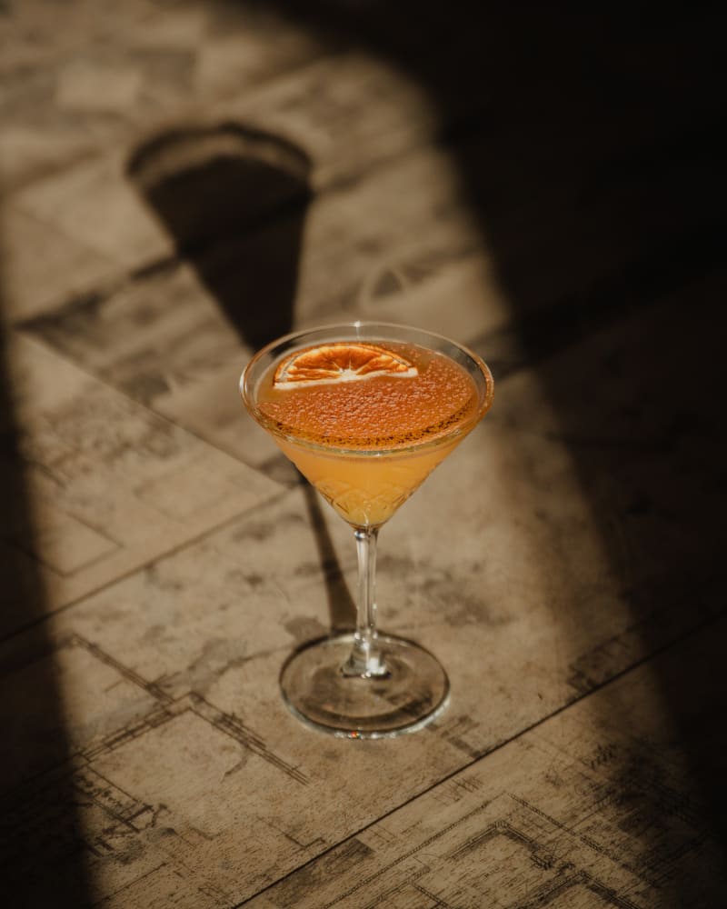 Disaronno espresso martini styled from above at The Ship Inn