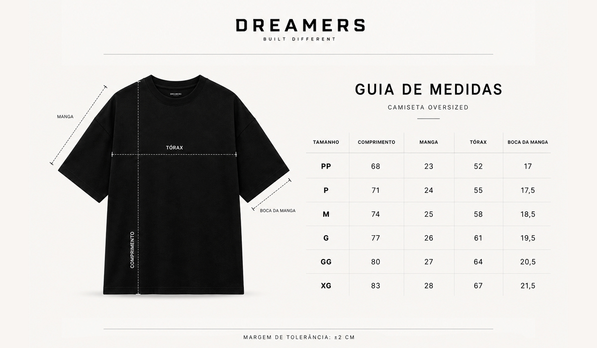 Guia de medidas camiseta oversized desktop