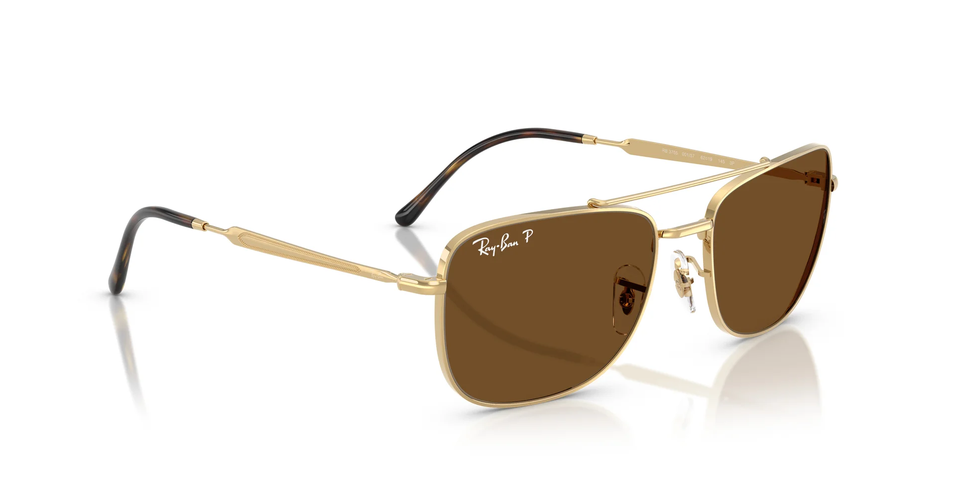 LENTE DE SOL RAY BAN POLARIZED RB3755 001/57 62/19 145 3P miniatura 3