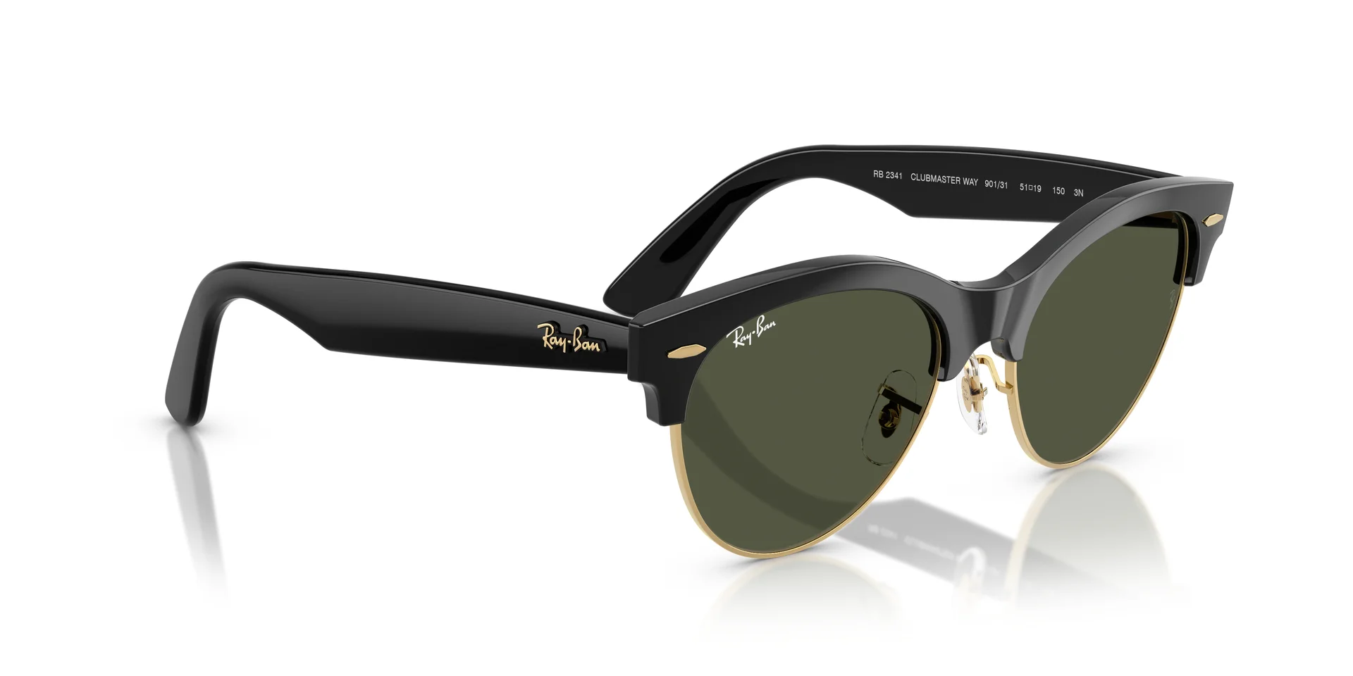 LENTE DE SOL RAY BAN RB2341 CLUBMASTER WAY 901/31 miniatura 3