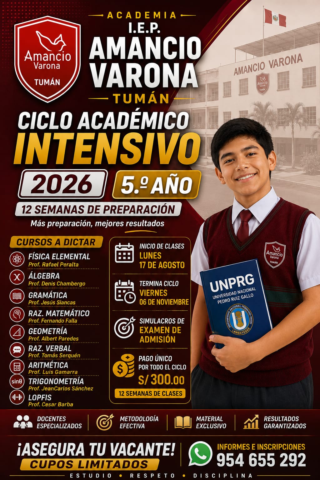 CICLO ACADÉMICO INTENSIVO 2026 - 5.° AÑO