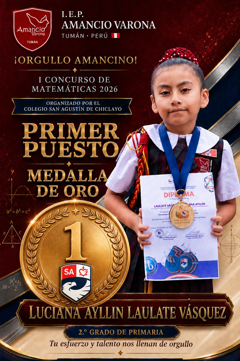 ¡Orgullo Amancino! Destacada participación en el I Concurso de Matemáticas 2026