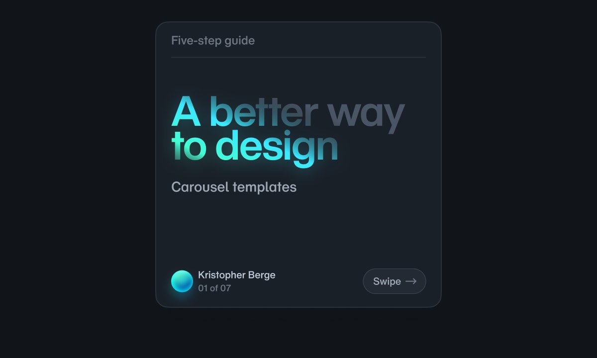 Carousel Template — UI Lens