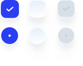 20 - Blue Checkboxes & Radio Buttons Image