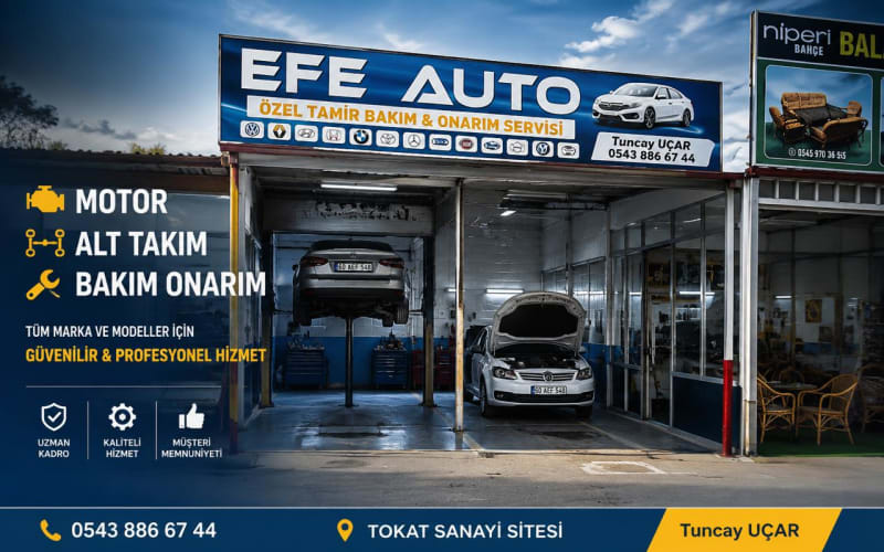 Efe Auto Tokat Sanayi işletme görünümü