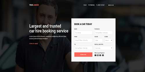 Carrental Multipurpose Landing Page - Uisumo