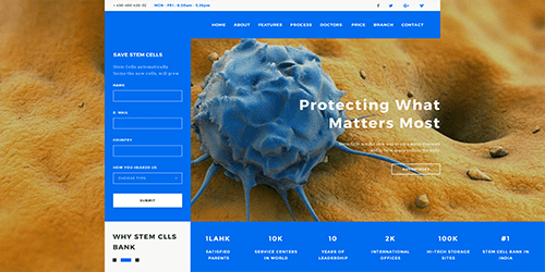 Stemcell Banking Multipurpose Landing Page - Uisumo